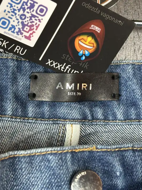 Amiri Amiri Blue Flare Jeans, detail view 14