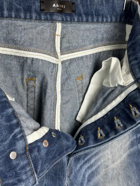 Amiri Amiri Blue Flare Jeans, detail view 20