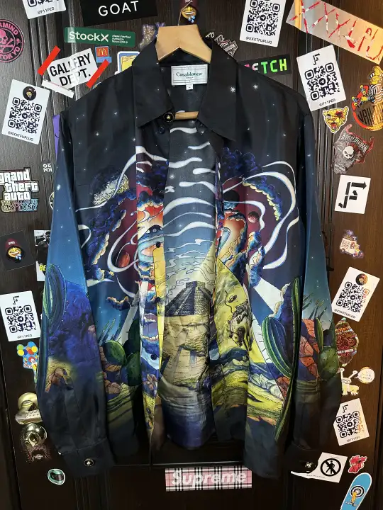 Casablanca Casablanca UFO Cowboy De L'Espace Silk Shirt, detail view 2