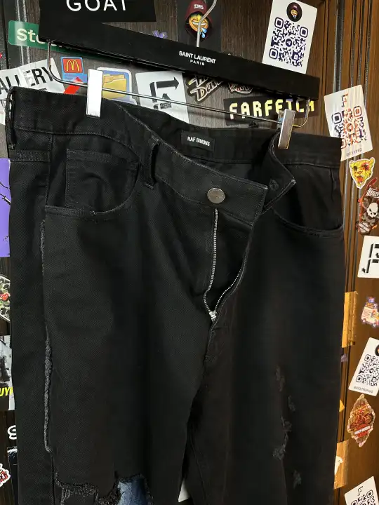 RAF Simons Raf Simons Double layered Zombie ripped Denim Jeans, detail view 7
