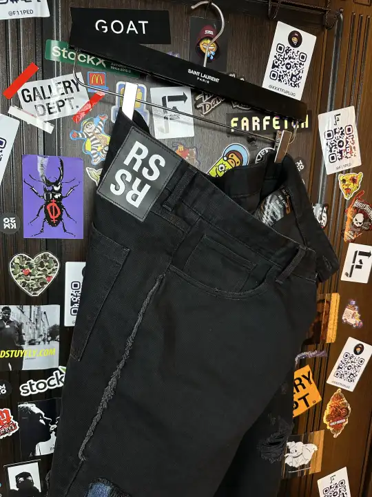 RAF Simons Raf Simons Double layered Zombie ripped Denim Jeans, detail view 8