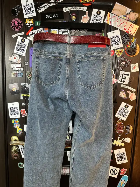 Sp5der “Spider” V3 Indigo Denim Jeans, detail view 6