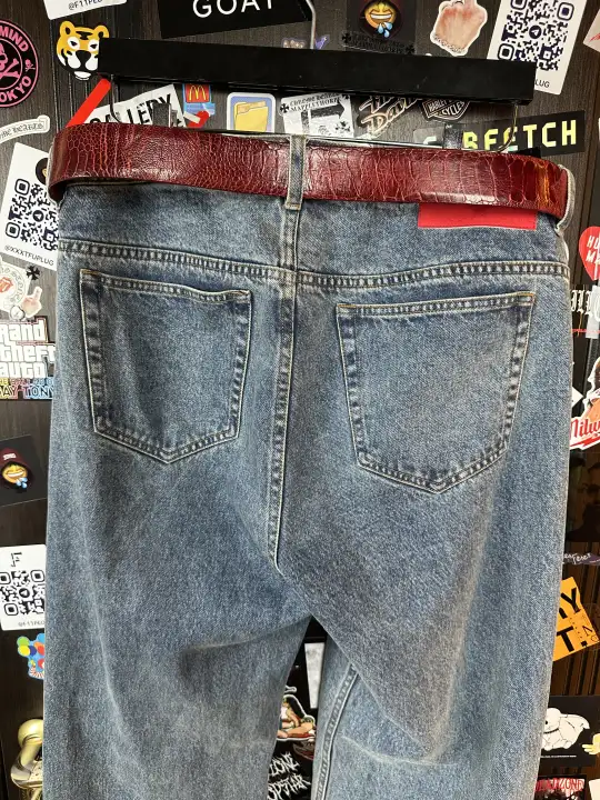 Sp5der “Spider” V3 Indigo Denim Jeans, detail view 10