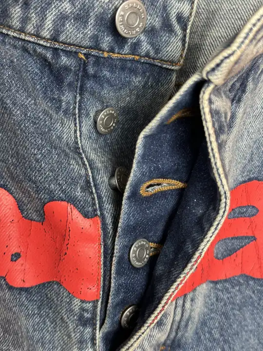 Sp5der “Spider” V3 Indigo Denim Jeans, detail view 12