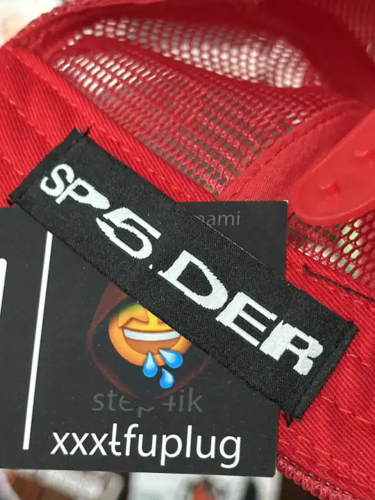 Sp5der Spider Worldwide Silk Web Bank Red Trucker Cap, detail view 7