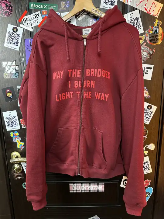 Vetements VETEMENTS “May the bridges” Zip Hoodie 1/50, detail view 2
