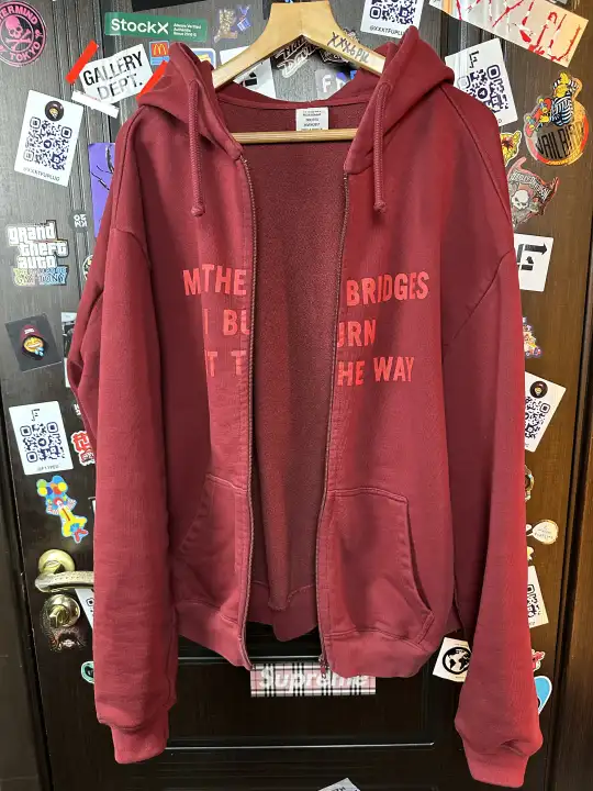 Vetements VETEMENTS “May the bridges” Zip Hoodie 1/50, detail view 3