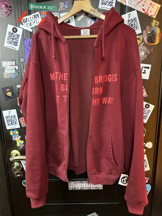 Vetements VETEMENTS “May the bridges” Zip Hoodie 1/50, detail view 4