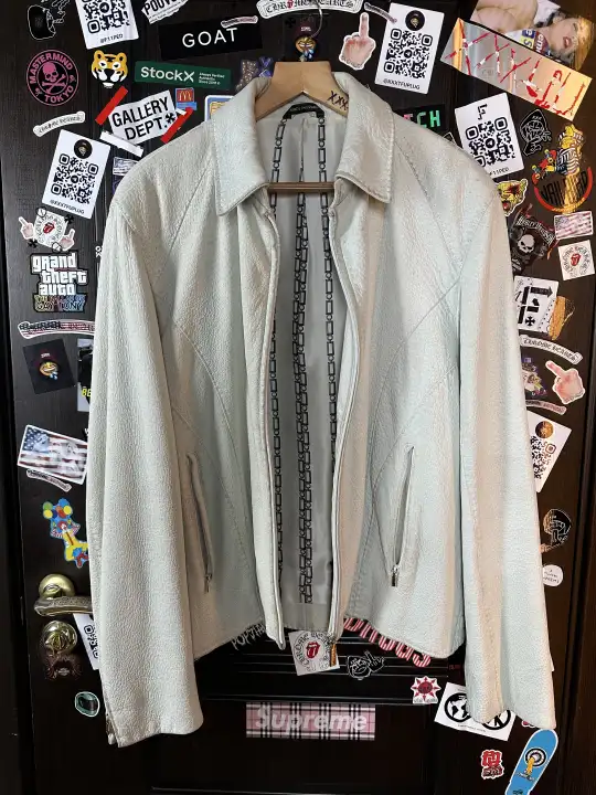 Zilli Zilli "Brigant" Peccary Leather Jacket, detail view 2