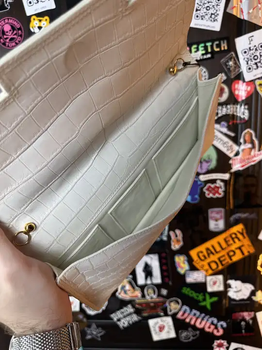 ZILLI Zilli White Croco bag, detail view 7