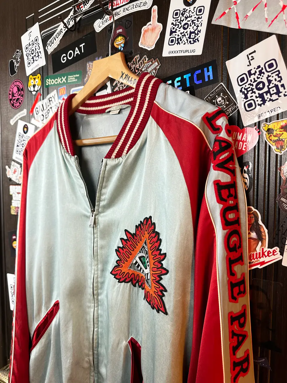Gucci Gucci SS17 Amour illuminati Silk/Viscose XXL Bomber, detail view 12