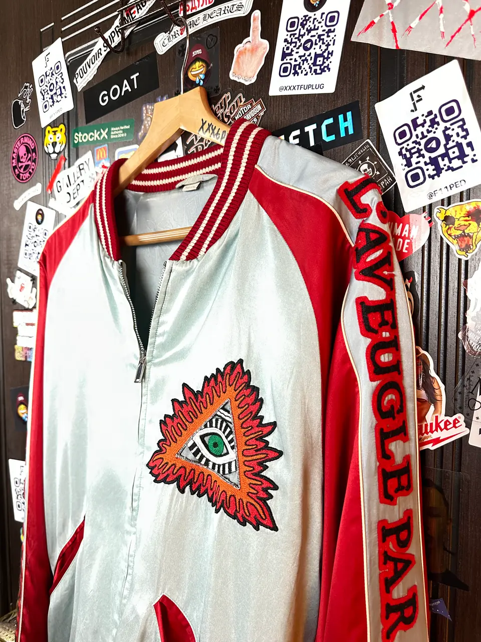 Gucci Gucci SS17 Amour illuminati Silk/Viscose XXL Bomber, detail view 13