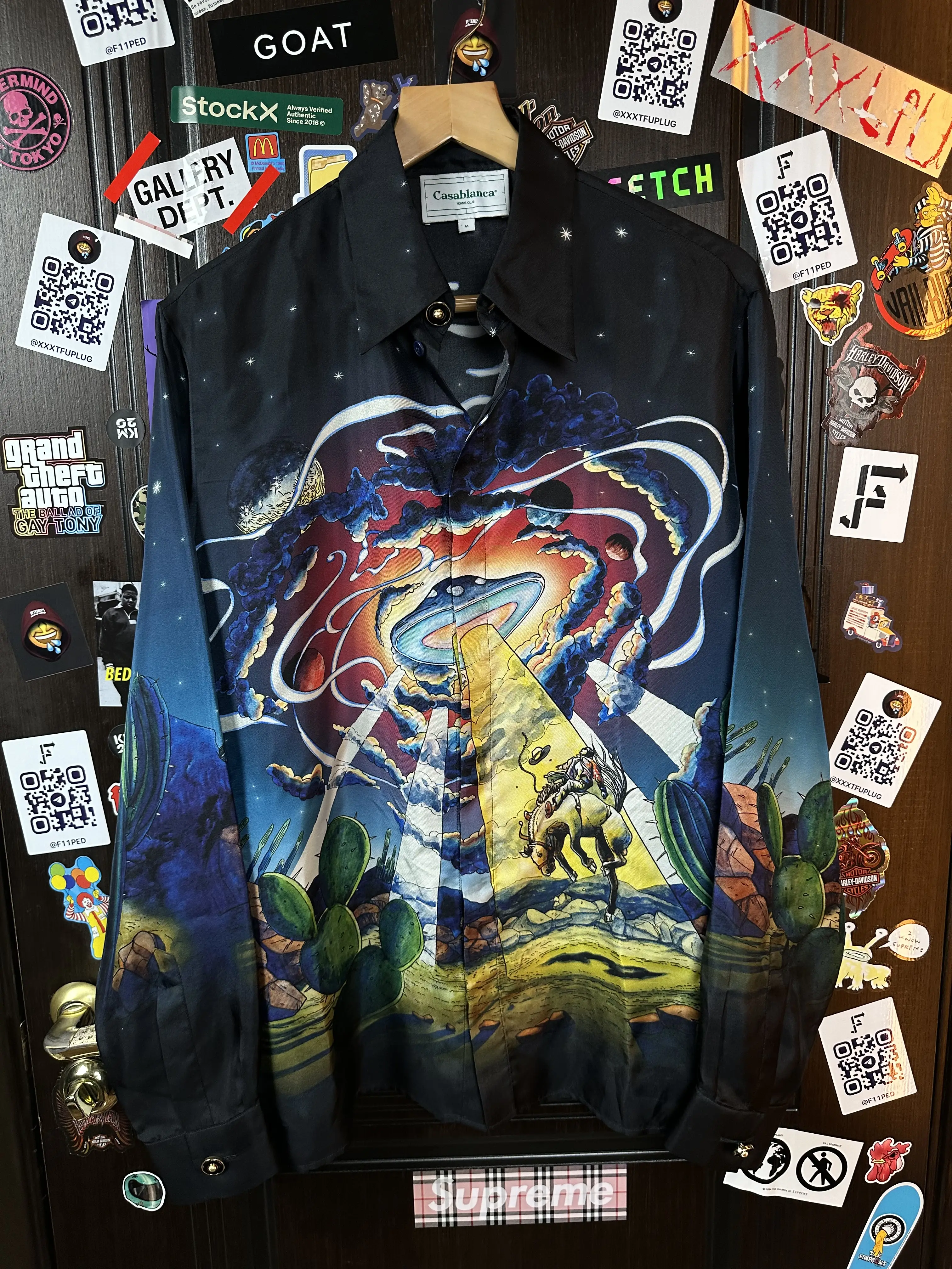 Casablanca Casablanca UFO Cowboy De L'Espace Silk Shirt