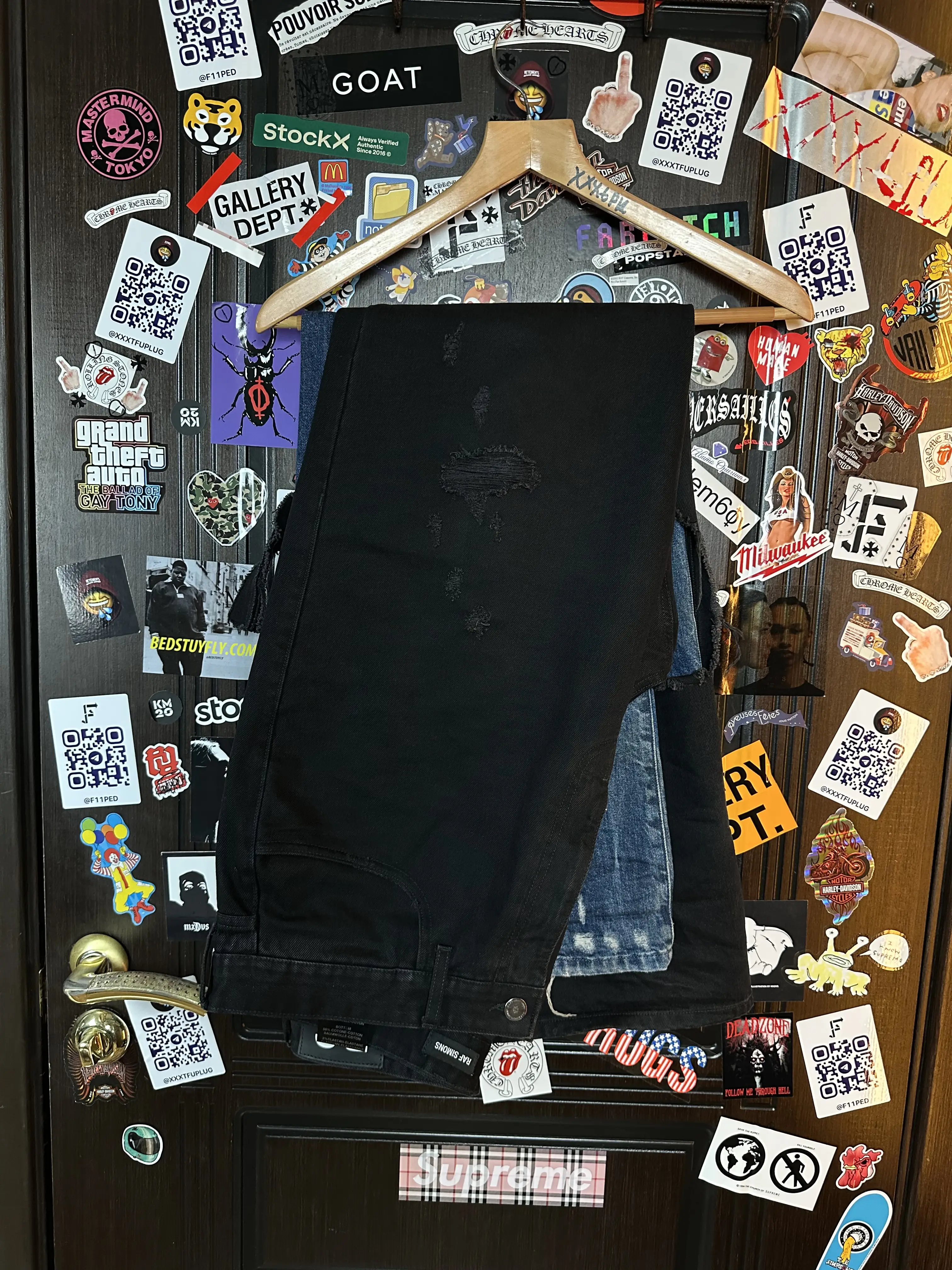 RAF Simons Raf Simons Double layered Zombie ripped Denim Jeans