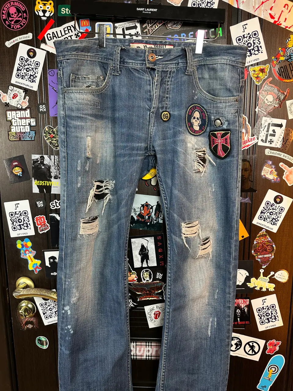 OMB x ERD OMB X ERD "FUCK PEDOPHILIA" Jeans, detail view 2