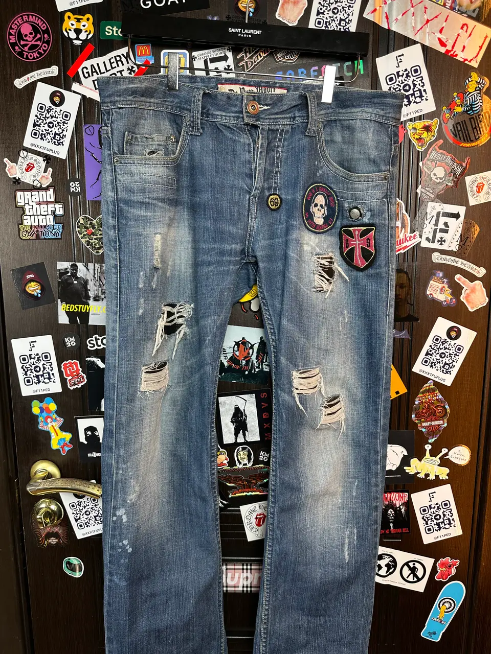 OMB x ERD OMB X ERD "FUCK PEDOPHILIA" Jeans, detail view 5