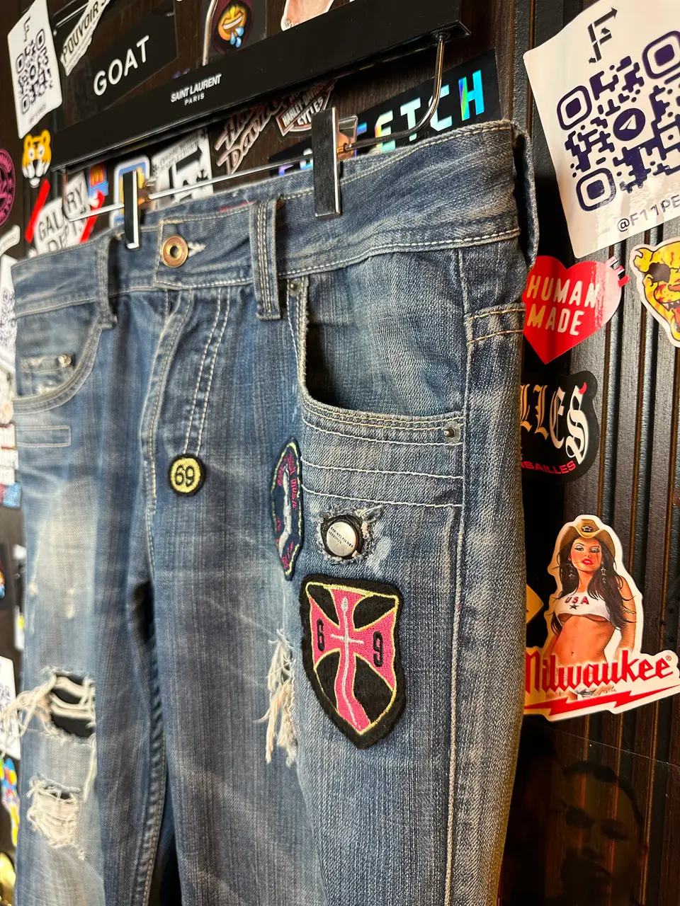 OMB x ERD OMB X ERD "FUCK PEDOPHILIA" Jeans, detail view 8