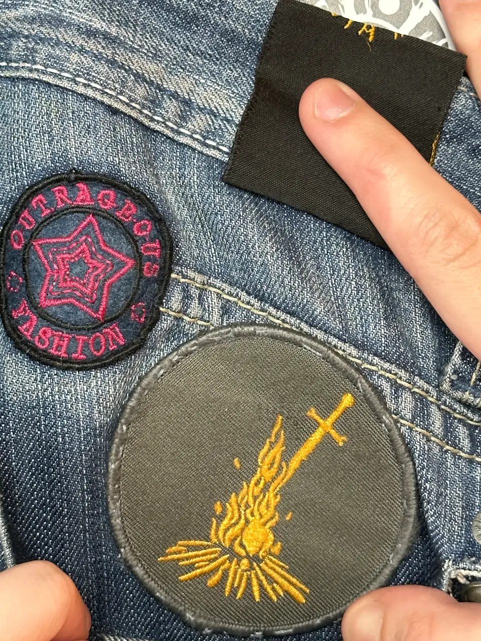 OMB x ERD OMB X ERD "FUCK PEDOPHILIA" Jeans, detail view 14