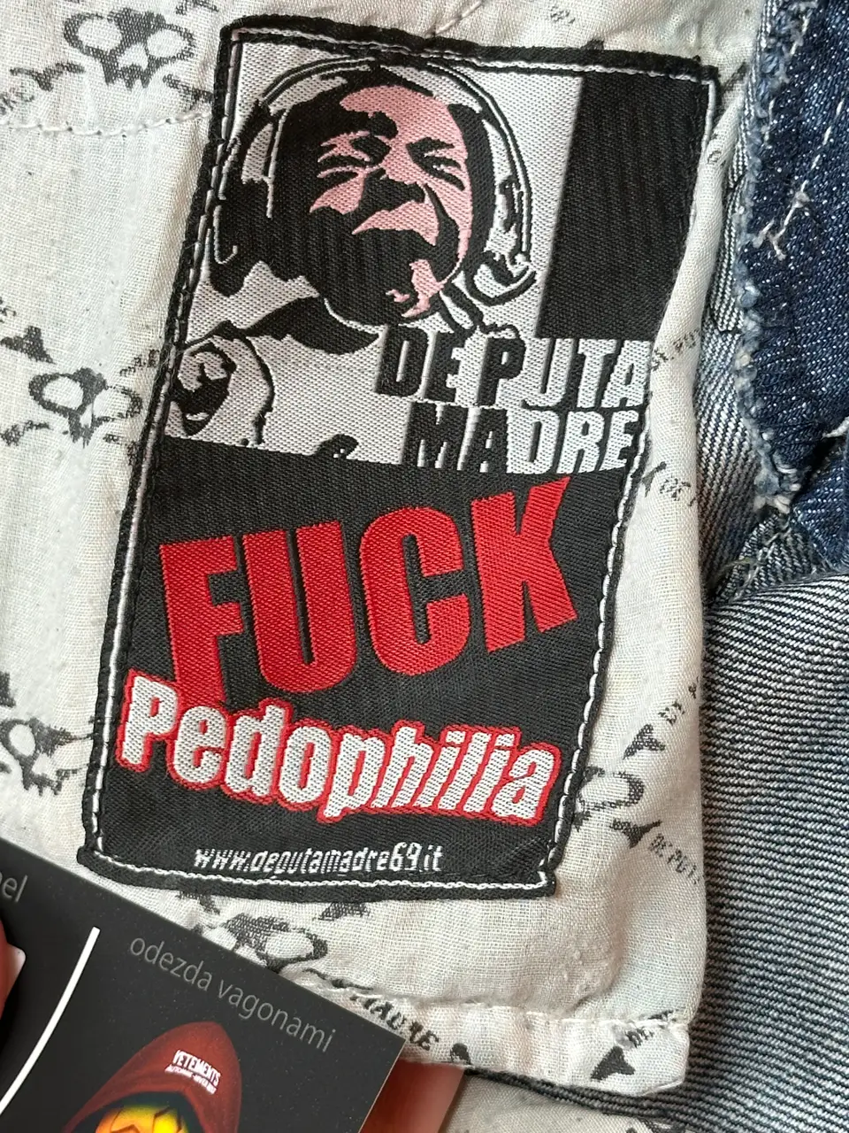 OMB x ERD OMB X ERD "FUCK PEDOPHILIA" Jeans, detail view 22