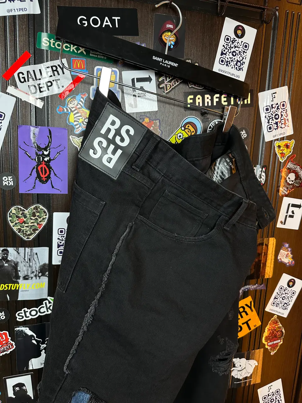 RAF Simons Raf Simons Double layered Zombie ripped Denim Jeans, detail view 8