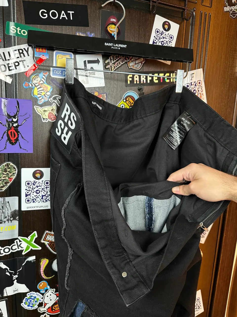 RAF Simons Raf Simons Double layered Zombie ripped Denim Jeans, detail view 10