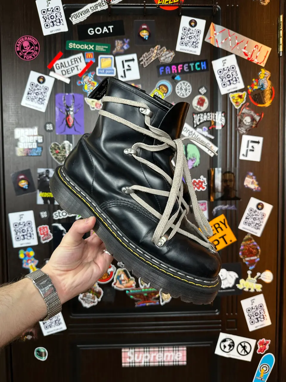 RickOwens Dr martens 43, detail view 2