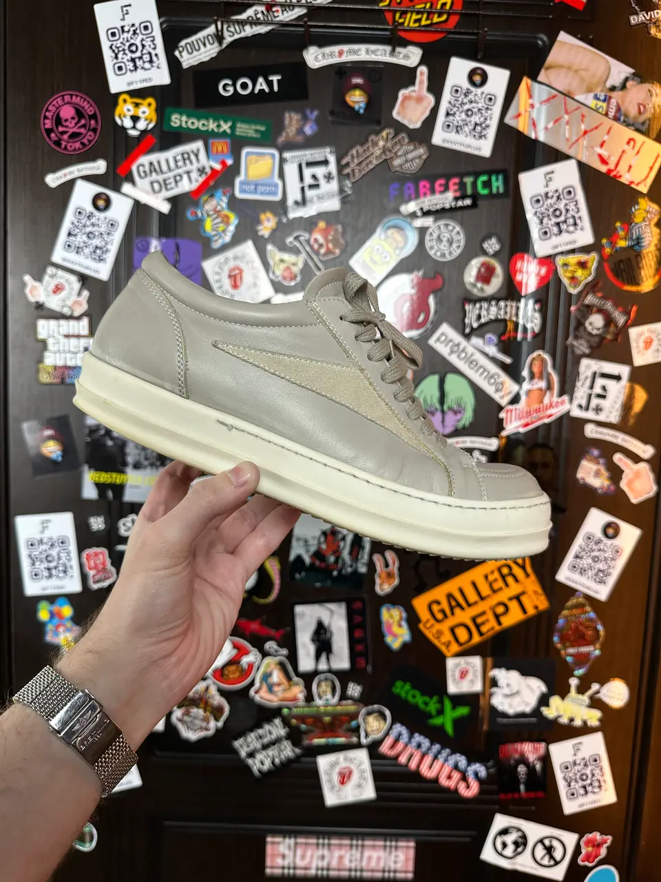 RickOwens Rick Owens Vans Grey, detail view 3
