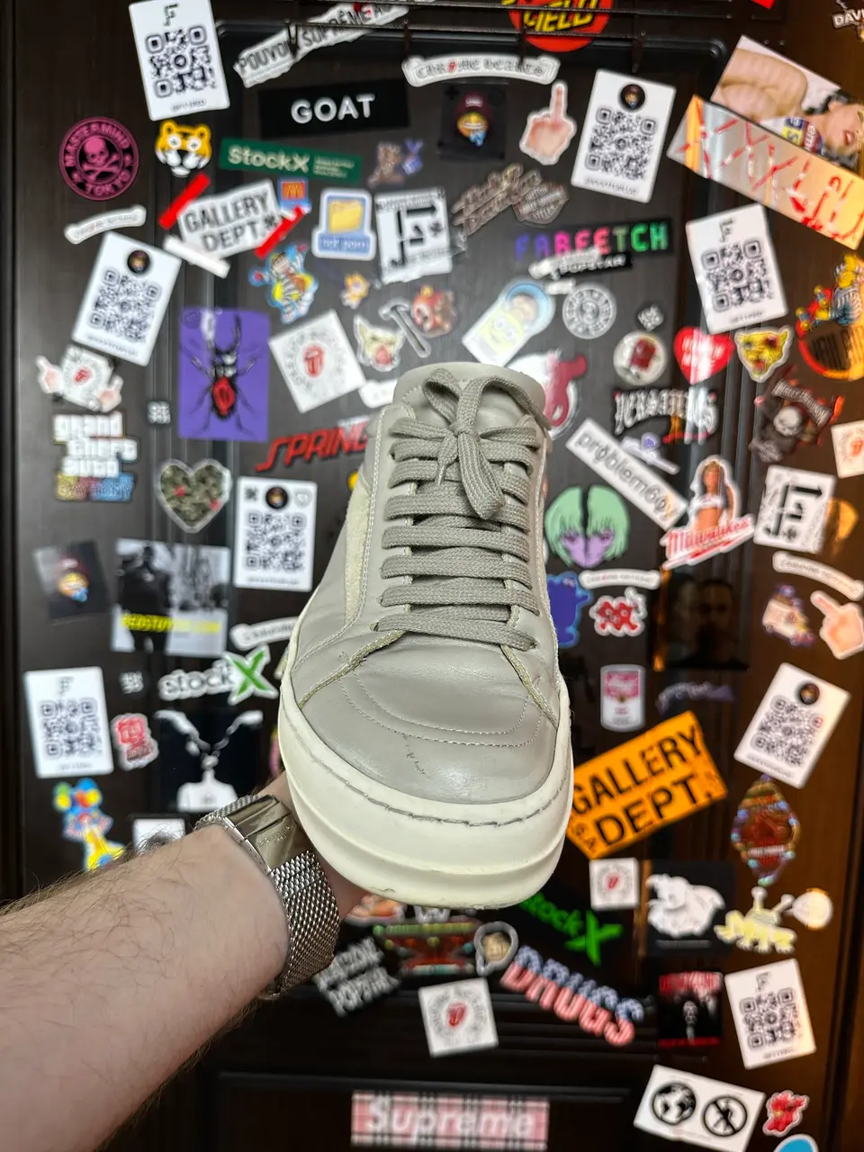 RickOwens Rick Owens Vans Grey, detail view 5