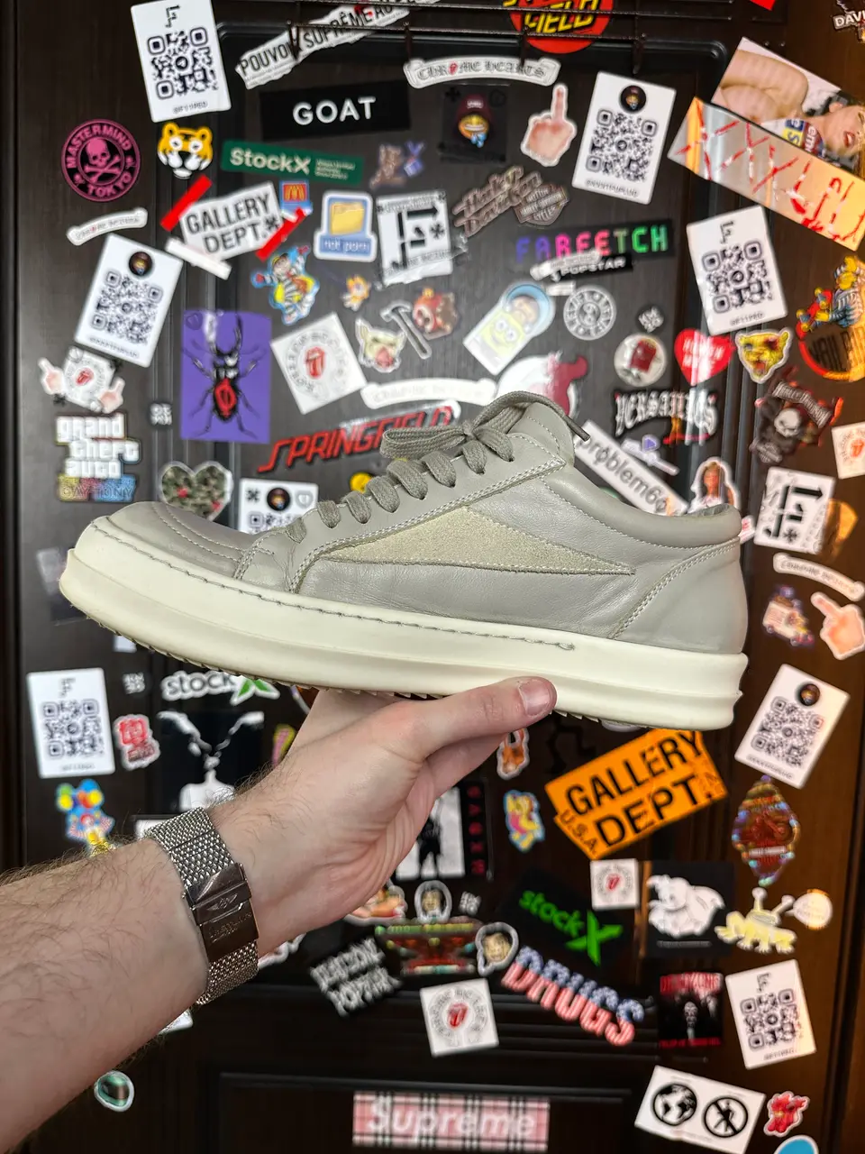 RickOwens Rick Owens Vans Grey, detail view 6