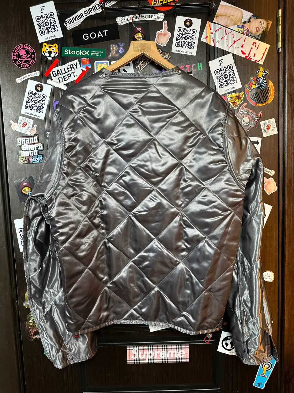 Sp5der OG Spider Worldwide First Ever 2019 Drop Denim Jacket, detail view 4