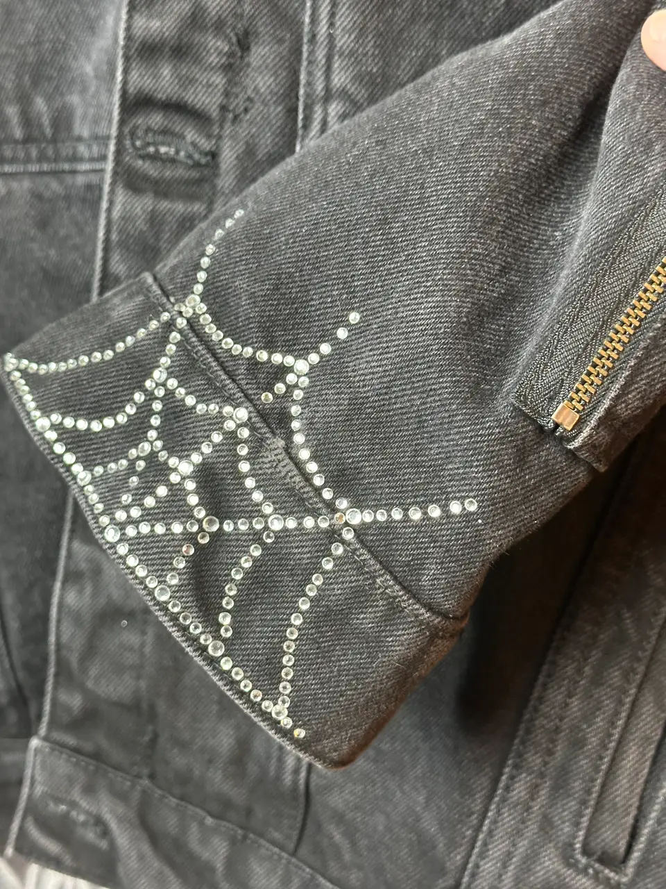 Sp5der OG Spider Worldwide First Ever 2019 Drop Denim Jacket, detail view 23