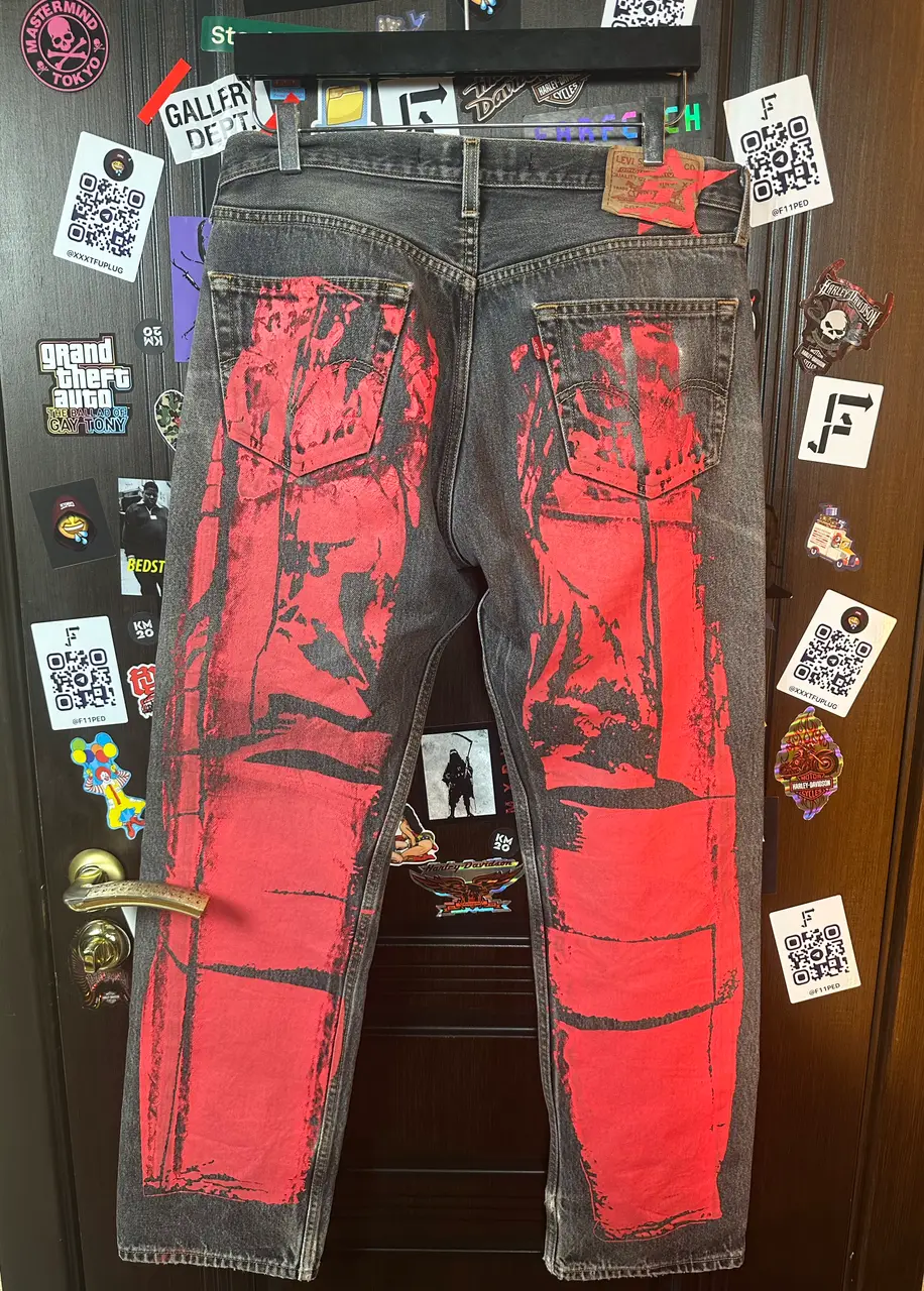 Sp5der Sp5der Moto Jeans, detail view 2