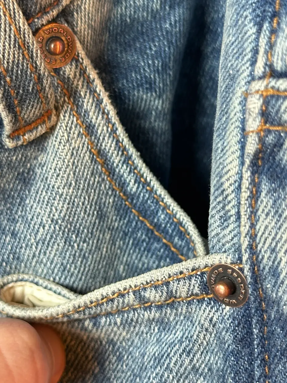 Sp5der “Spider” V3 Indigo Denim Jeans, detail view 13