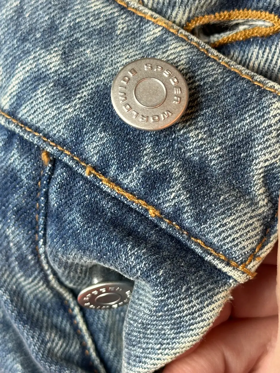 Sp5der “Spider” V3 Indigo Denim Jeans, detail view 14
