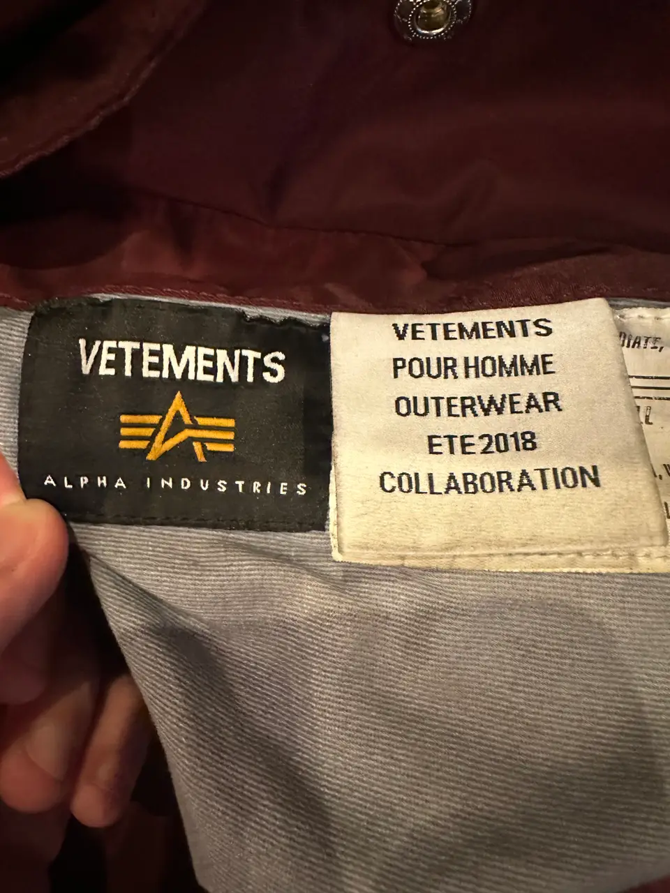 Vetements Burgundy Bomber Emoji XS, detail view 20