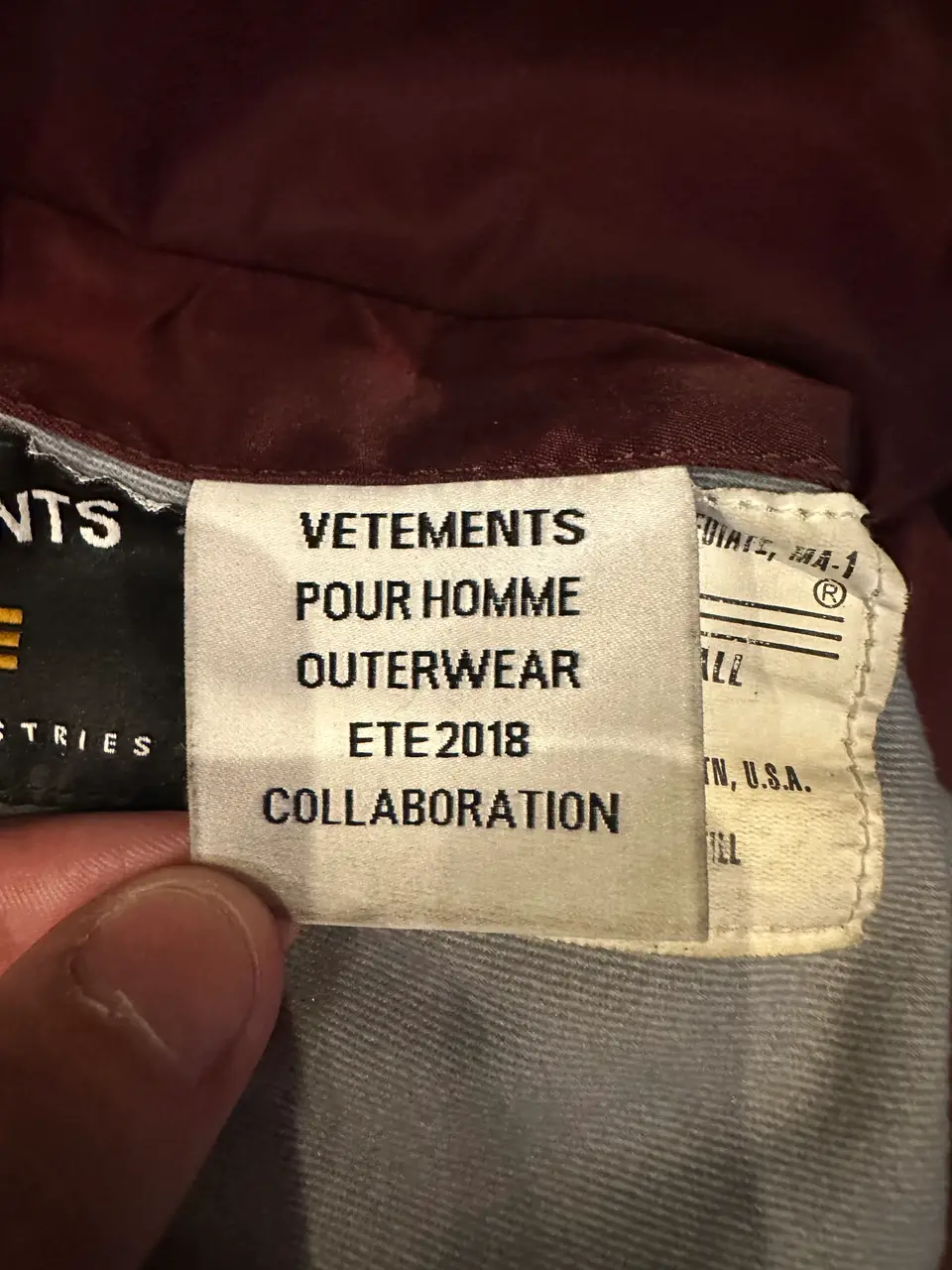 Vetements Burgundy Bomber Emoji XS, detail view 22