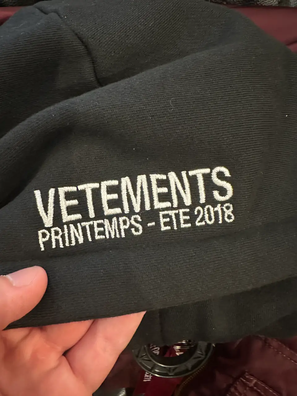 Vetements Burgundy Bomber Emoji XS, detail view 29