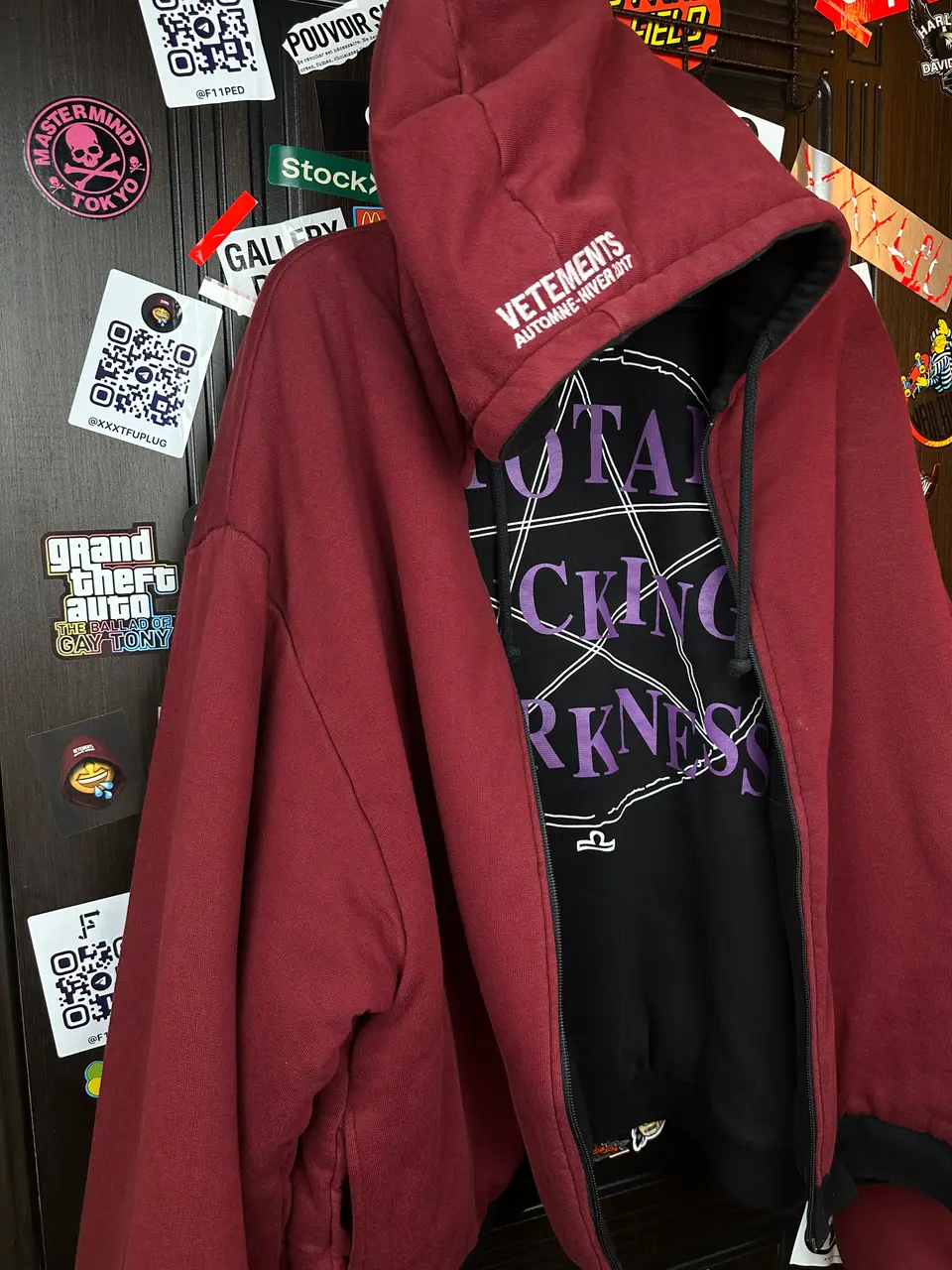 Vetements Vetements Total Fucking Darkness x 11 inch Gun Club 2 Side Bomber L size, detail view 10