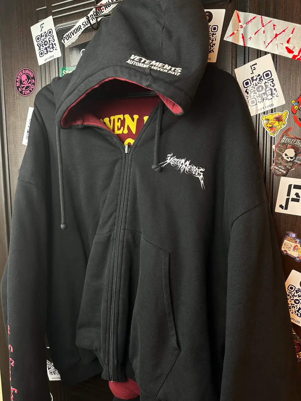 Vetements Vetements Total Fucking Darkness x 11 inch Gun Club 2 Side Bomber L size, detail view 13
