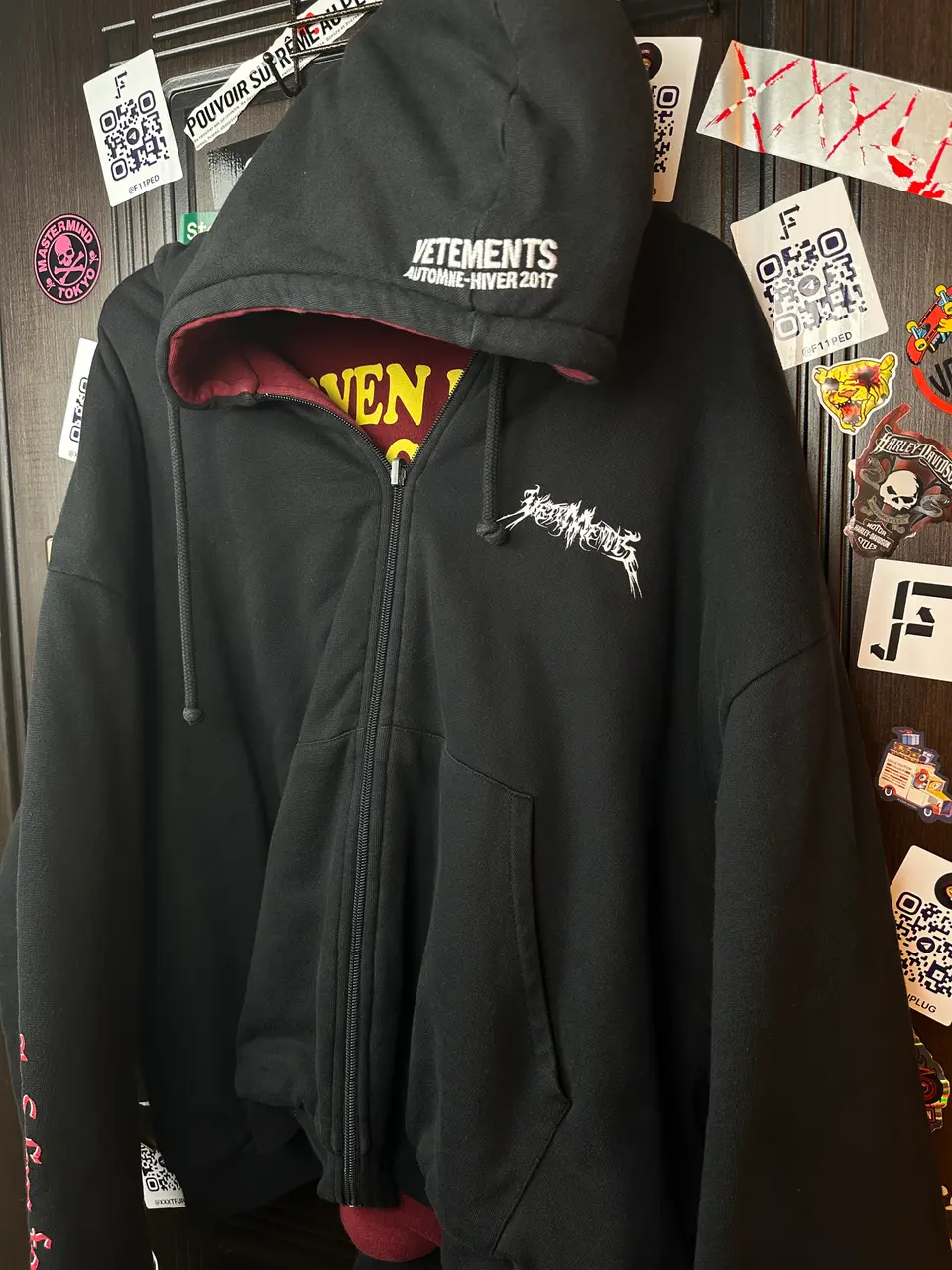 Vetements Vetements Total Fucking Darkness x 11 inch Gun Club 2 Side Bomber L size, detail view 14