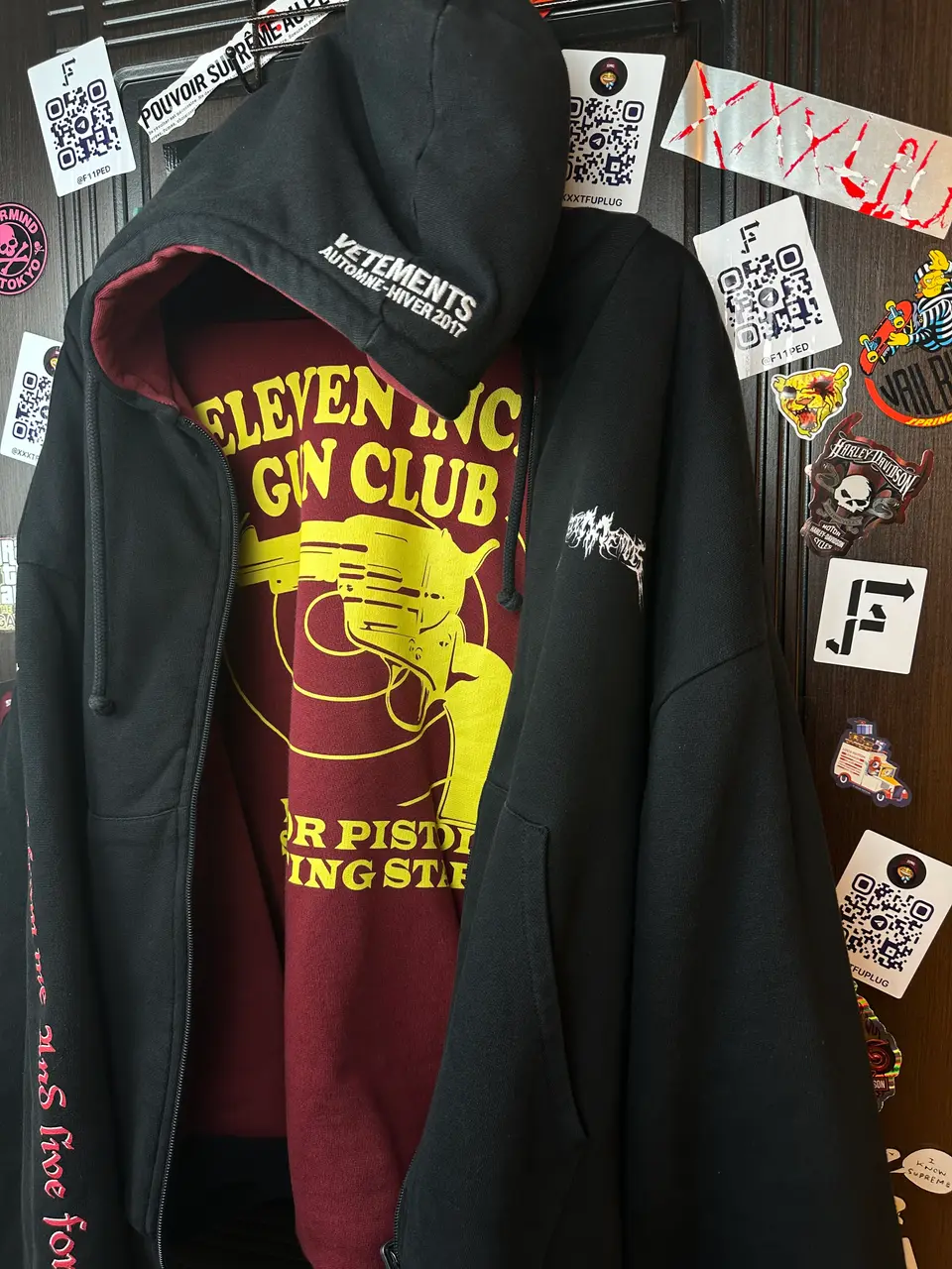 Vetements Vetements Total Fucking Darkness x 11 inch Gun Club 2 Side Bomber L size, detail view 7