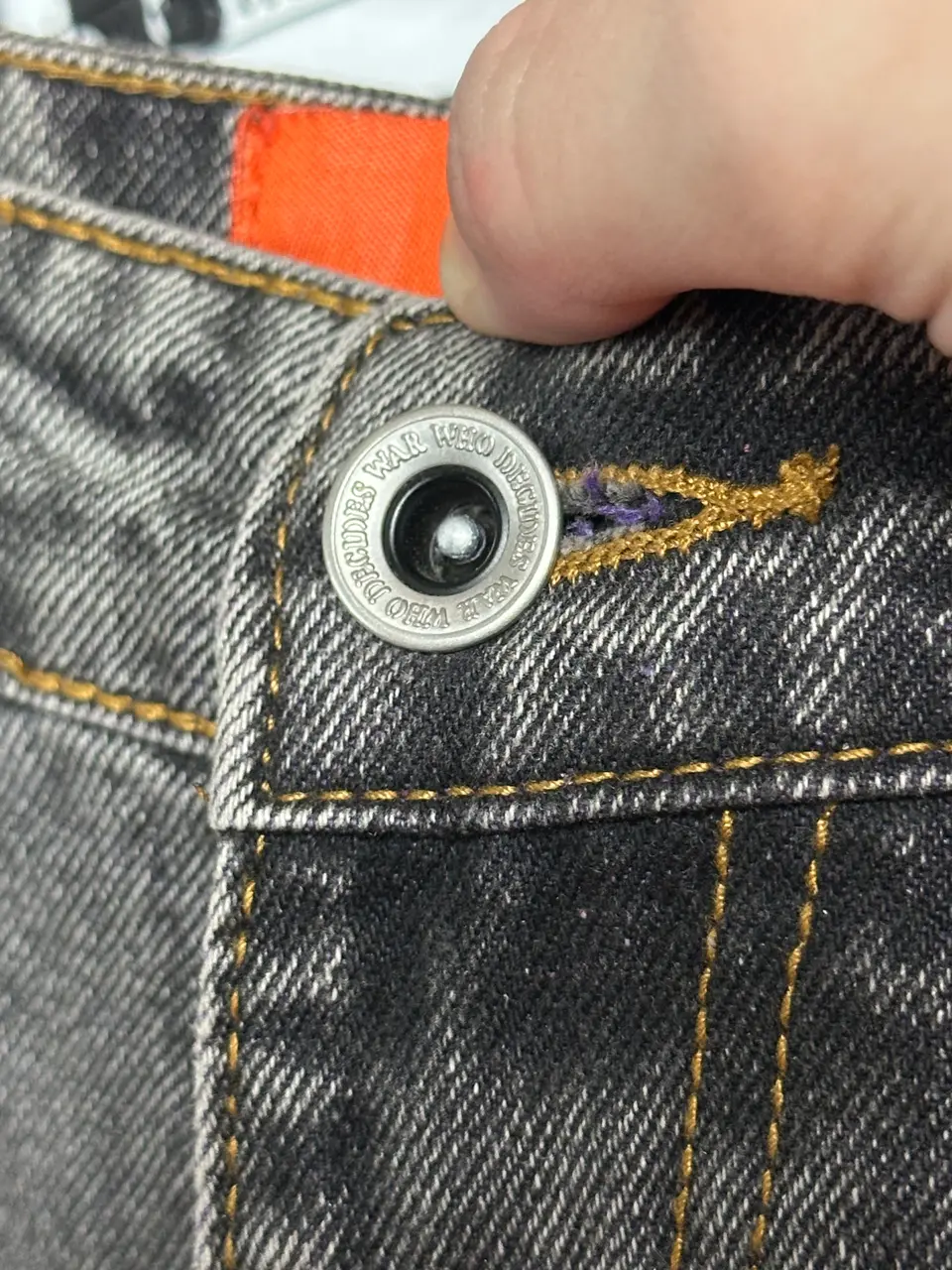 Who Decides War Who Decides War “Jesus and Maria” Coal Violet Fusion Denim, detail view 12