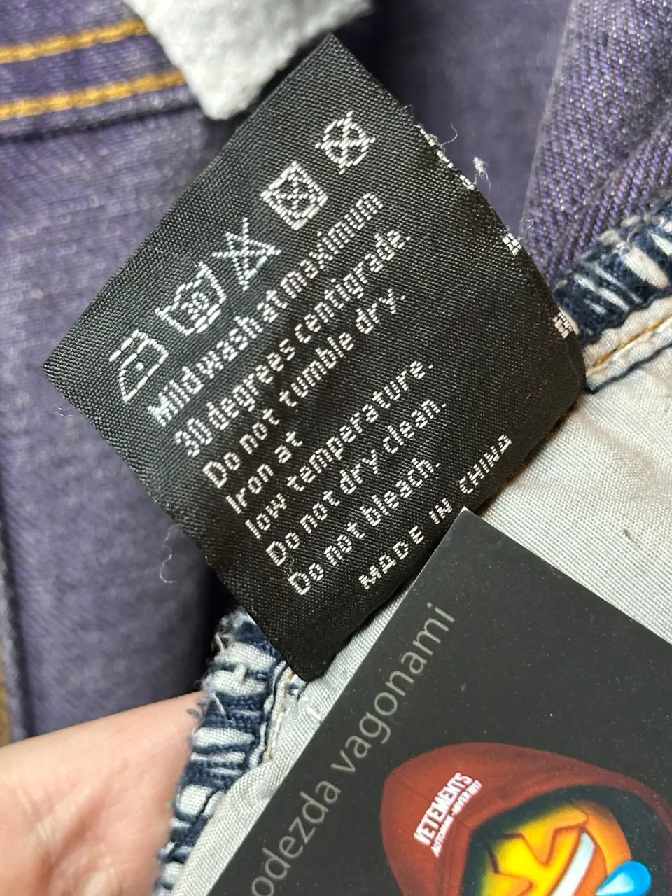 Who Decides War Who Decides War “Jesus and Maria” Coal Violet Fusion Denim, detail view 16