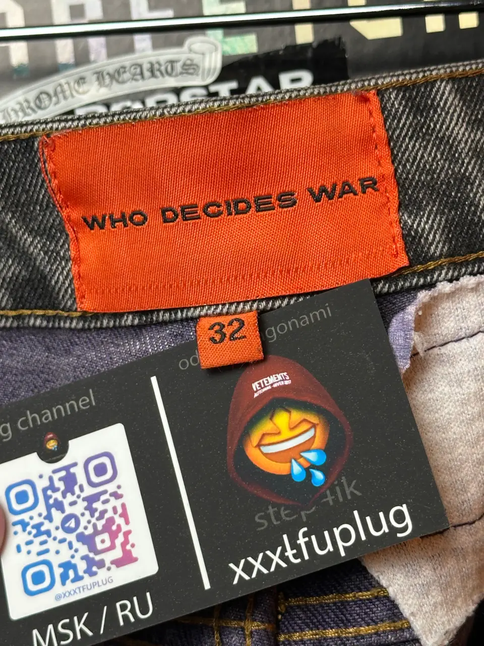Who Decides War Who Decides War “Jesus and Maria” Coal Violet Fusion Denim, detail view 17
