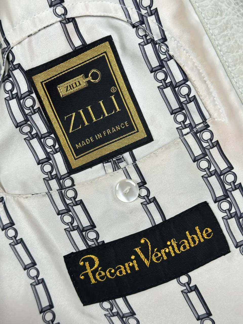 Zilli Zilli "Brigant" Peccary Leather Jacket, detail view 8