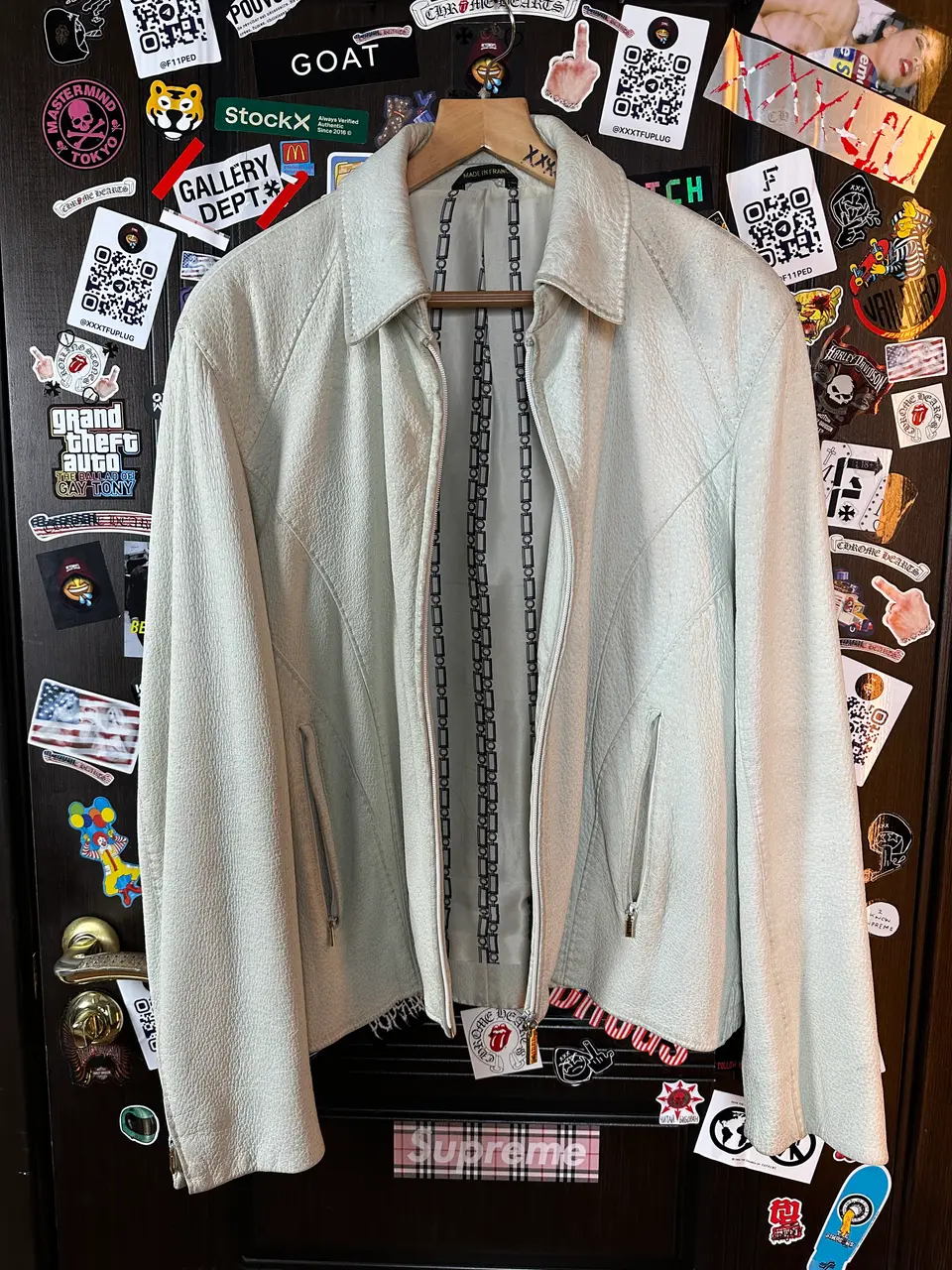 Zilli Zilli "Brigant" Peccary Leather Jacket, detail view 2