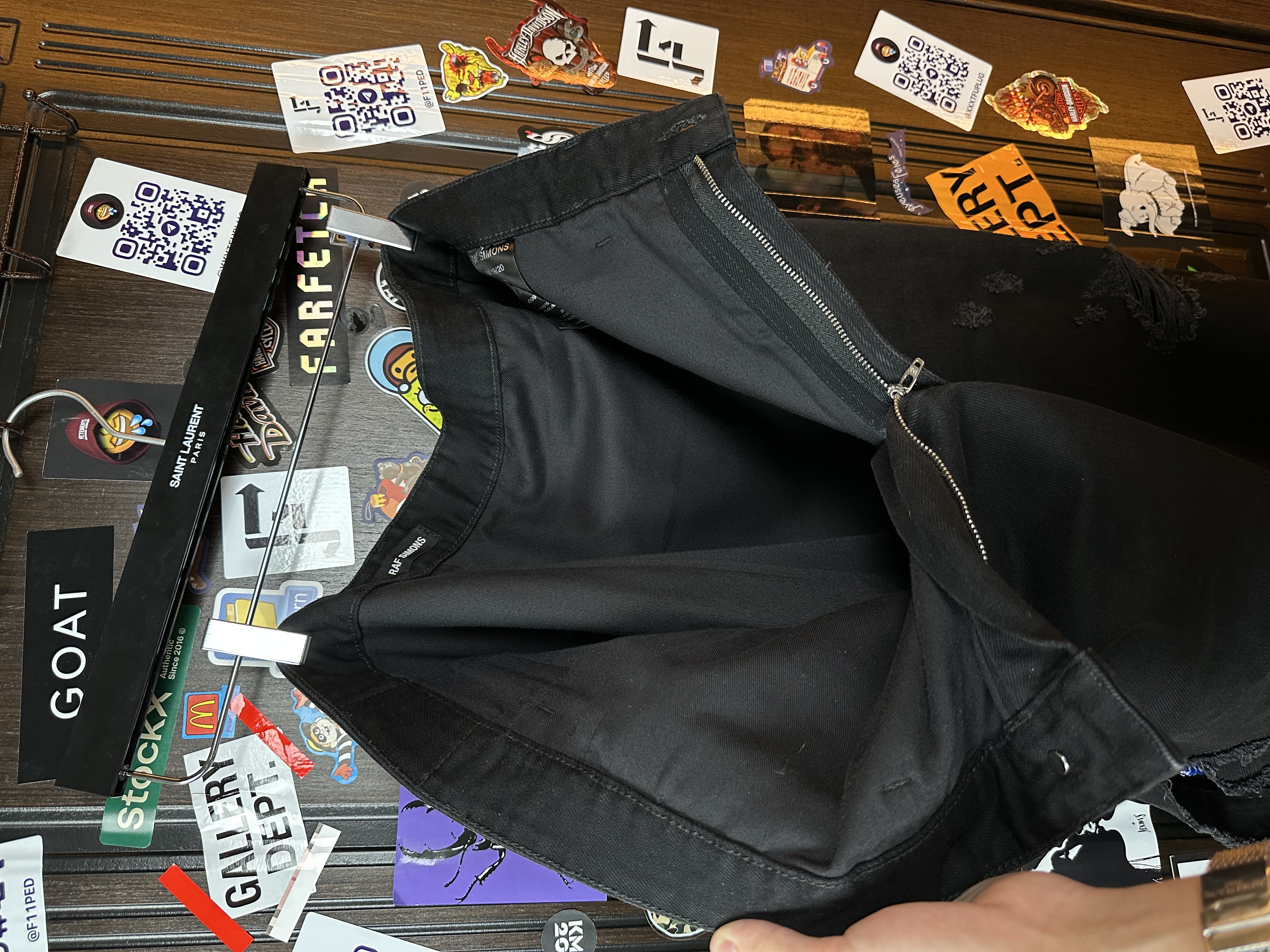 RAF Simons Raf Simons Double layered Zombie ripped Denim Jeans, detail view 9