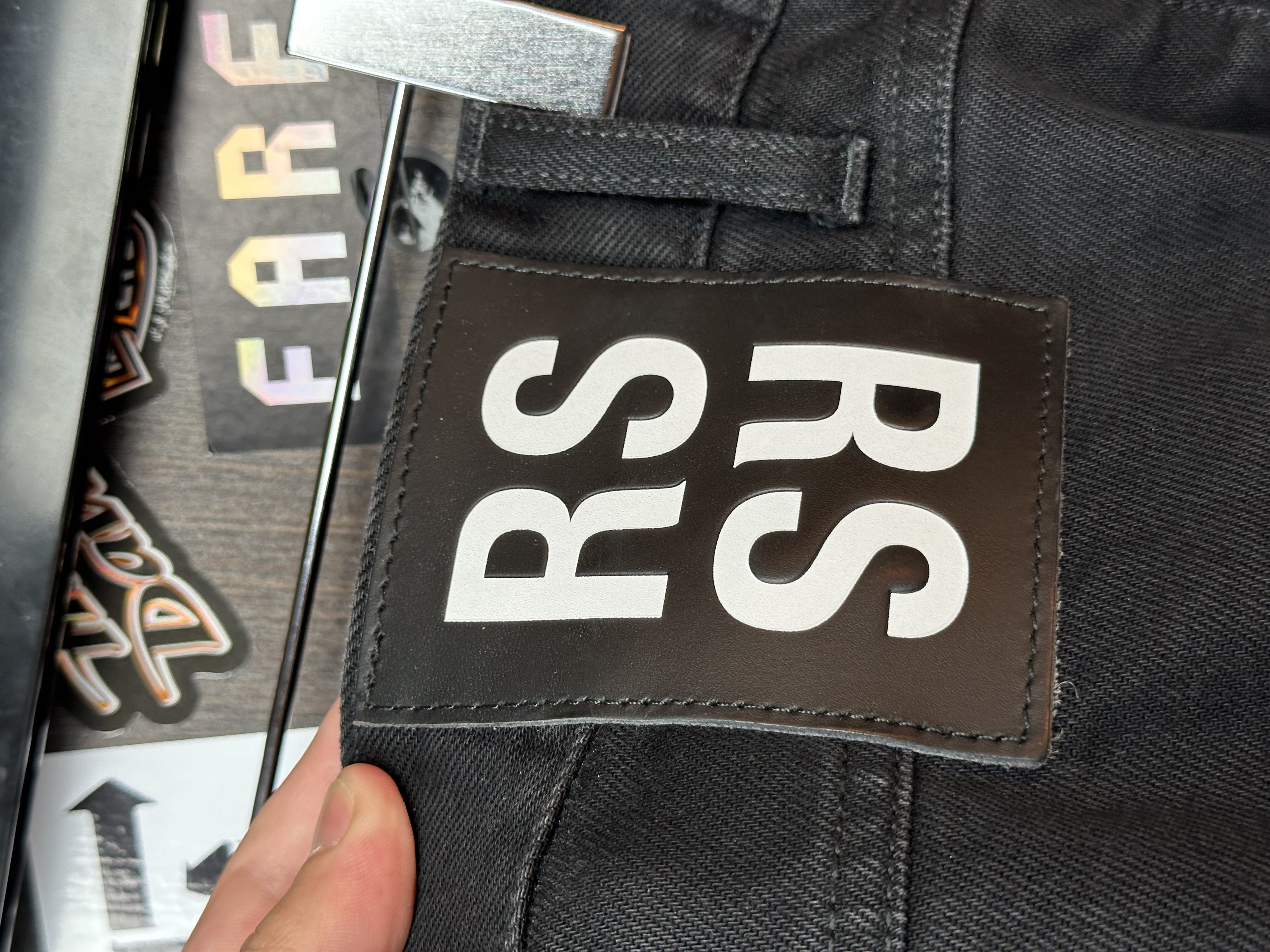 RAF Simons Raf Simons Double layered Zombie ripped Denim Jeans, detail view 15