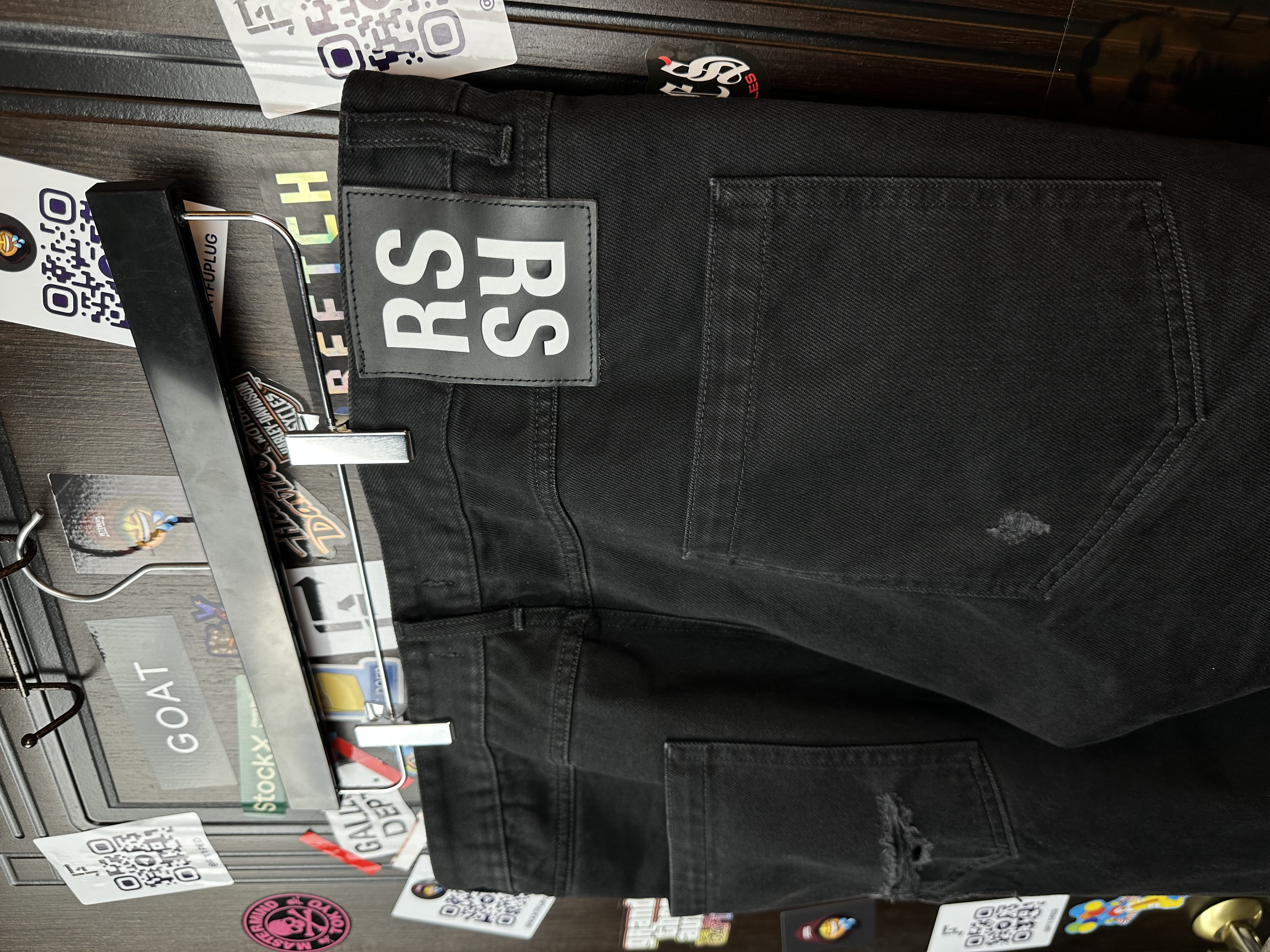 RAF Simons Raf Simons Double layered Zombie ripped Denim Jeans, detail view 18