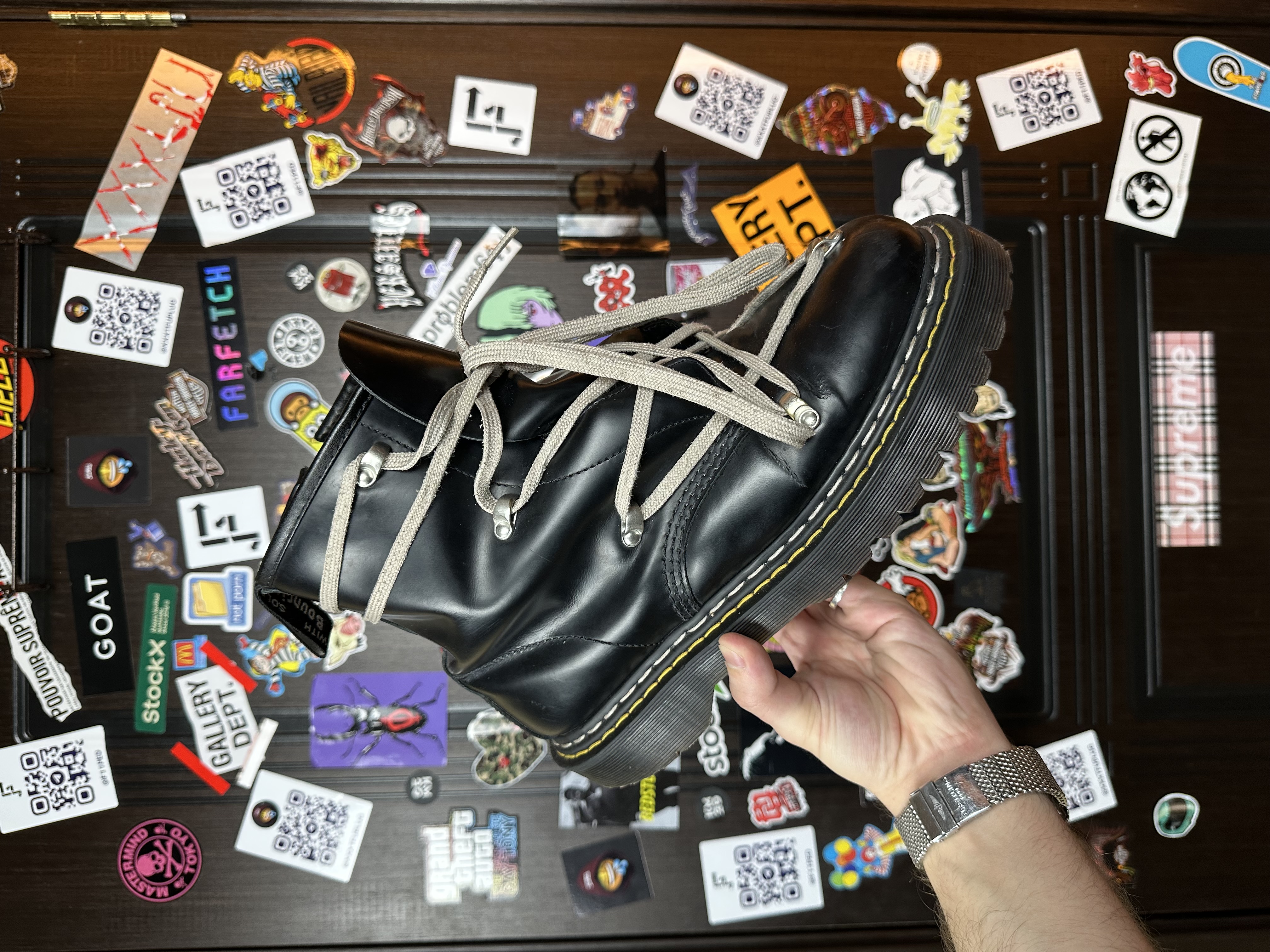 RickOwens Dr martens 43, detail view 2